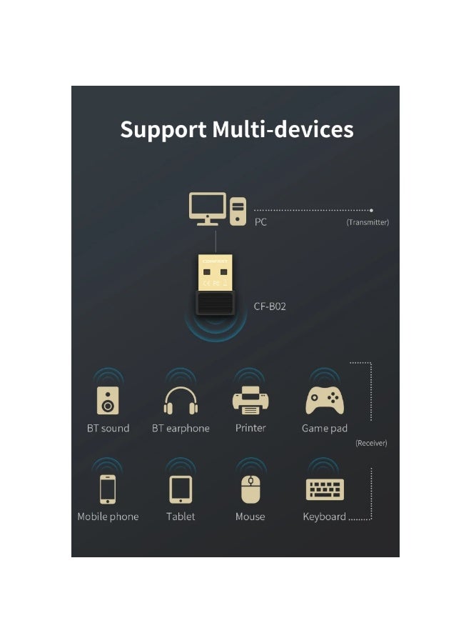 COMFAST USB BLUETOOTH 5.0 ADAPTER WIRELESS DONGLE BT5.0 PLUG AND PLAY CF-B02 CF-B01 - Image 4